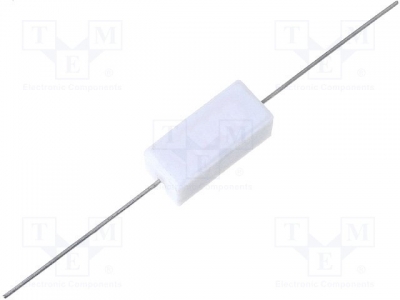 Резистор 5W 0.18R AX5W-0R18 Резистор: жичен; керамичен; THT; 180m?; 5W; ±5%; 10x9x22mm